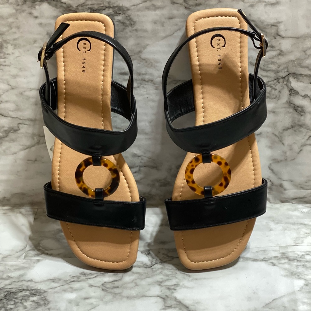 Size 10 Flat Heel Sandals (NWT)